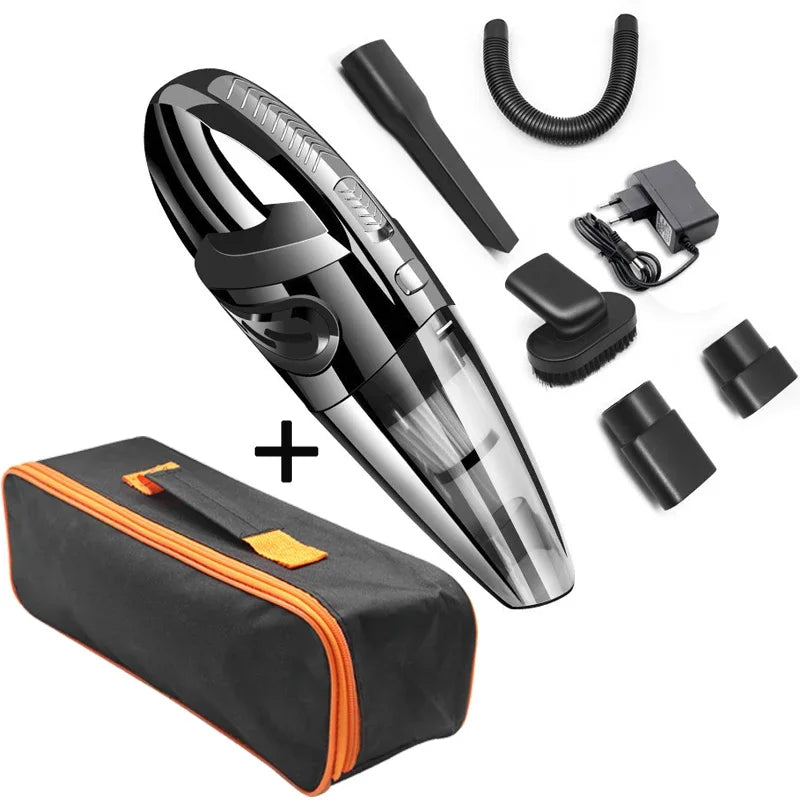 Aspiradora de mano inalámbrica, potente succión ciclónica, aspiradora portátil recargable para la limpieza del interior del coche y del hogar, incluyendo el pelo de mascotas.