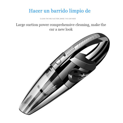 Aspiradora de mano inalámbrica, potente succión ciclónica, aspiradora portátil recargable para la limpieza del interior del coche y del hogar, incluyendo el pelo de mascotas.