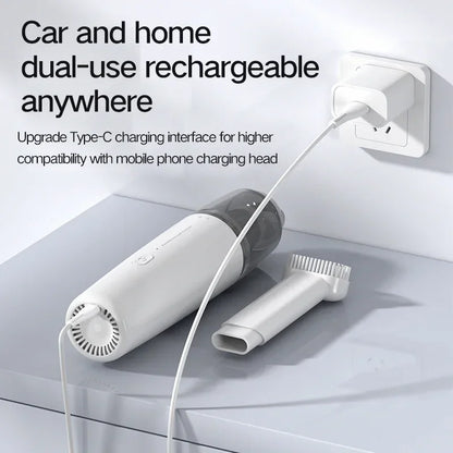 Aspiradora eléctrica para coche, mini, portátil, de alta potencia, inalámbrica, de mano, potente, removedora de polvo, limpieza profunda, para el hogar nuevo.