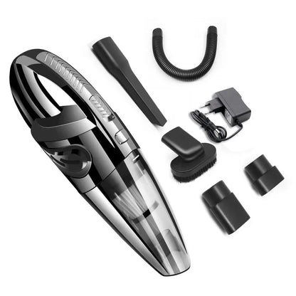 Aspiradora de mano inalámbrica, potente succión ciclónica, aspiradora portátil recargable para la limpieza del interior del coche y del hogar, incluyendo el pelo de mascotas.