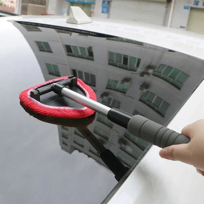 Cepillo de microfibra telescópico para limpiar parabrisas de coche, limpiador de cristales para ventanas de coche, limpiador de ventanas, eliminador de niebla para ventanas
