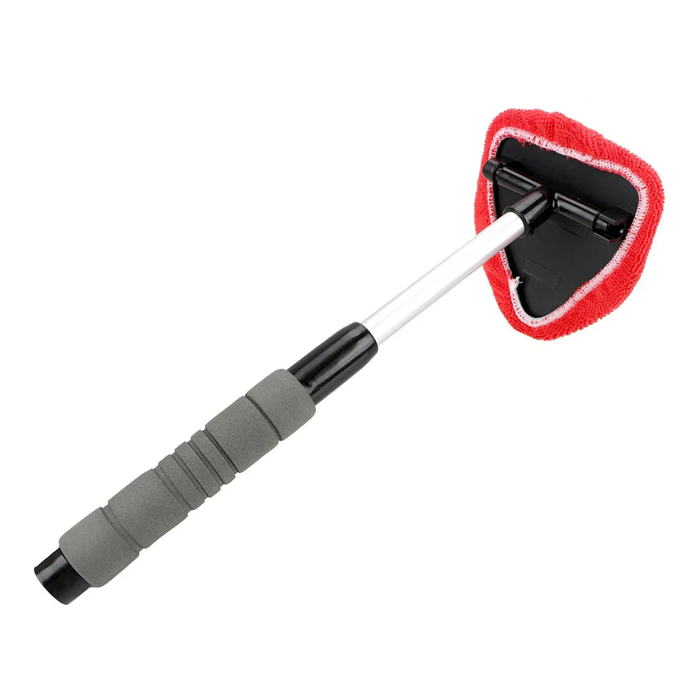 Cepillo de microfibra telescópico para limpiar parabrisas de coche, limpiador de cristales para ventanas de coche, limpiador de ventanas, eliminador de niebla para ventanas