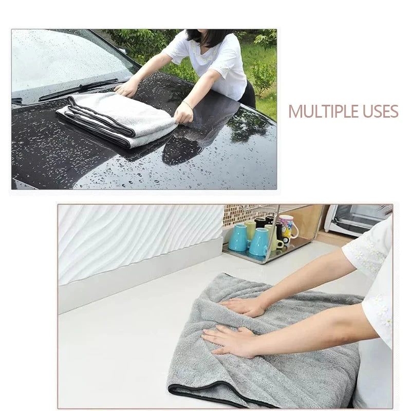 Toalla de microfibra Accesorios para lavado de autos Paño de limpieza de autos súper absorbente Toalla de microfibra premium para autos Secado en un solo uso