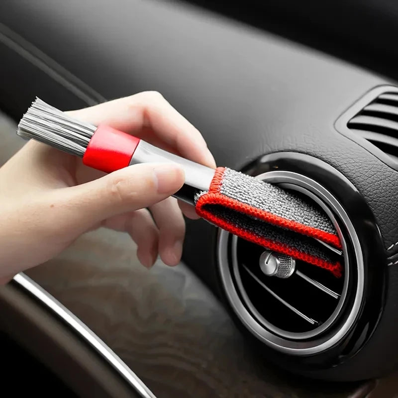 Cepillo multiusos para limpiar la salida del aire acondicionado del coche, accesorio para coche, cepillo multiusos para el interior del coche, cepillo de limpieza.