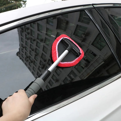 Cepillo de microfibra telescópico para limpiar parabrisas de coche, limpiador de cristales para ventanas de coche, limpiador de ventanas, eliminador de niebla para ventanas