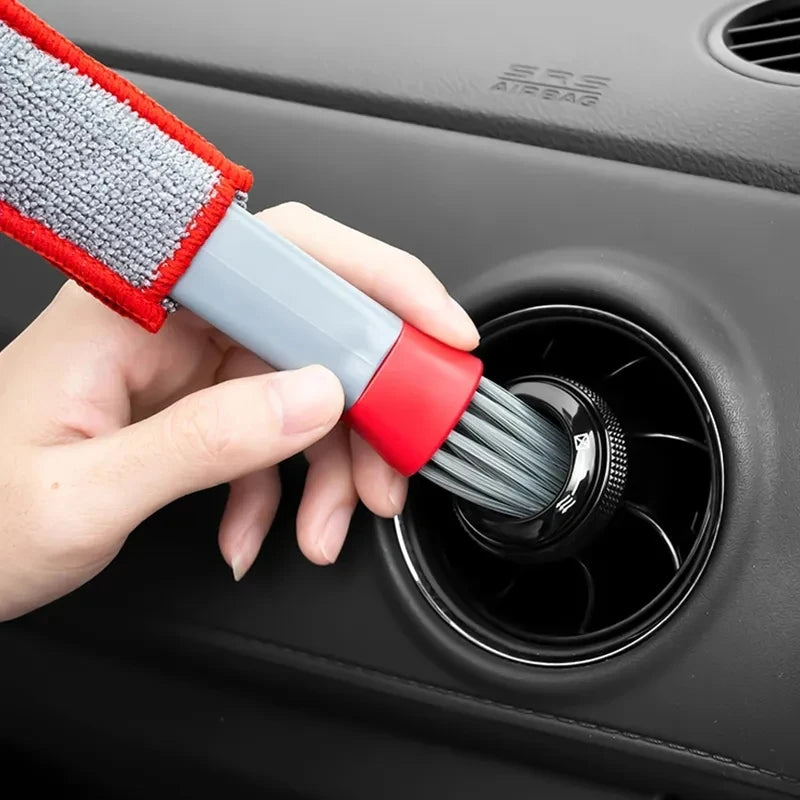 Cepillo multiusos para limpiar la salida del aire acondicionado del coche, accesorio para coche, cepillo multiusos para el interior del coche, cepillo de limpieza.