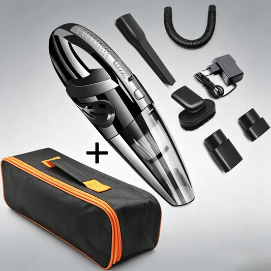 Aspiradora de mano inalámbrica, potente succión ciclónica, aspiradora portátil recargable para la limpieza del interior del coche y del hogar, incluyendo el pelo de mascotas.