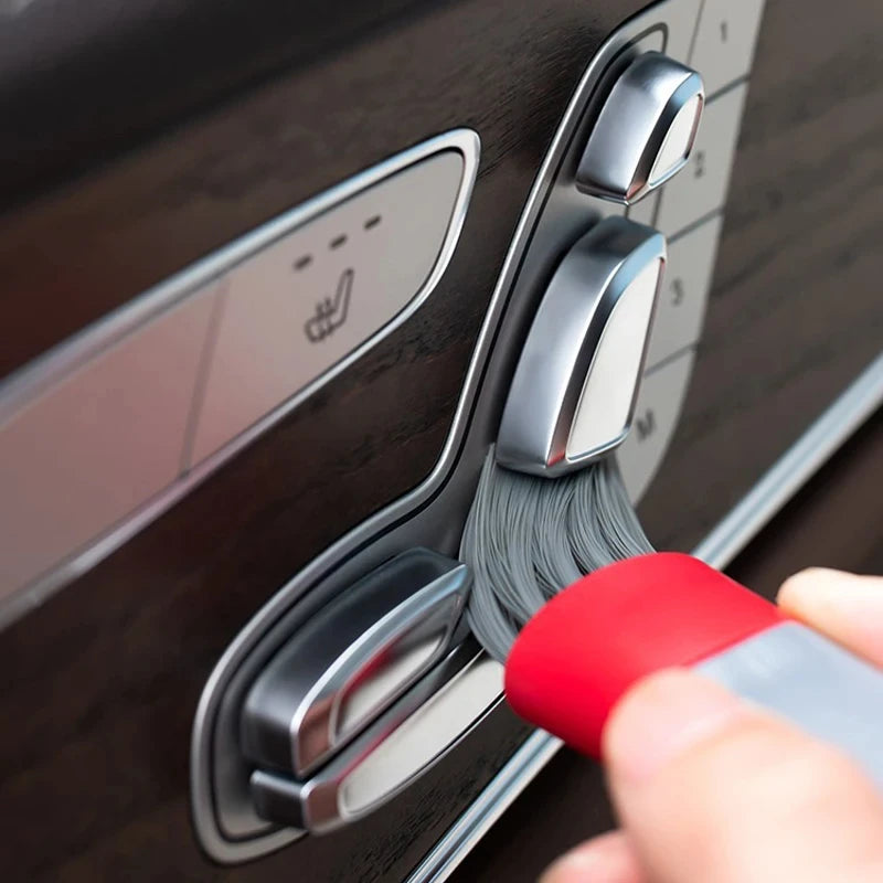 Cepillo multiusos para limpiar la salida del aire acondicionado del coche, accesorio para coche, cepillo multiusos para el interior del coche, cepillo de limpieza.