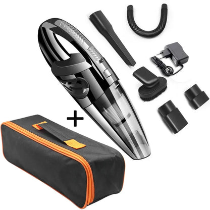 Aspiradora de mano inalámbrica, potente succión ciclónica, aspiradora portátil recargable para la limpieza del interior del coche y del hogar, incluyendo el pelo de mascotas.