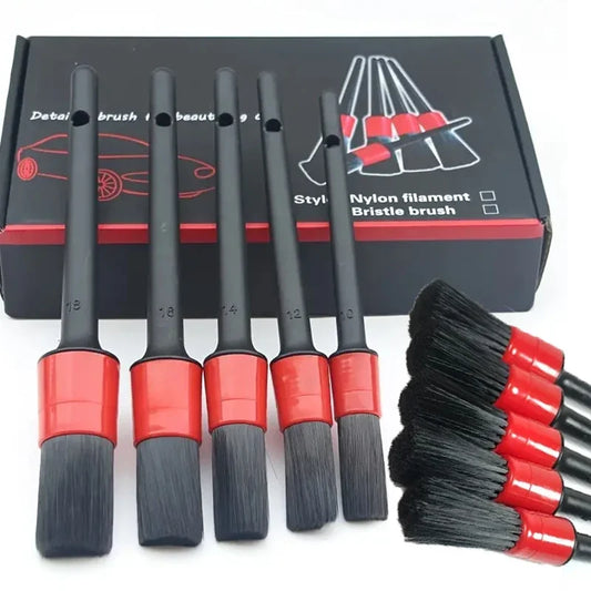 Juego de cepillos de detallado Cepillos para coche Cepillo de detallado para limpieza de coche Cepillo de detallado Salida de aire del salpicadero Cepillos para ruedas