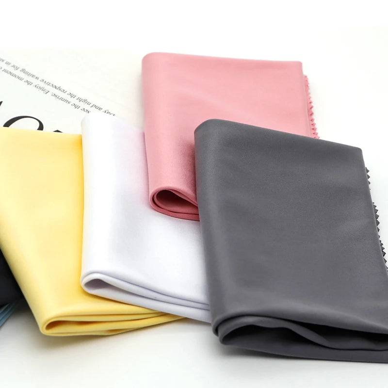 5 unidades de paños de microfibra de 220 g/m² para limpiar lentes de gafas, tamaño grande 30x30 cm, 30x30 cm, 1 unidad. Disponibles en varios colores: gris, blanco y negro.