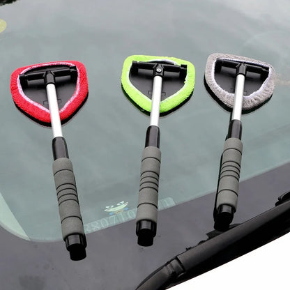 Cepillo de microfibra telescópico para limpiar parabrisas de coche, limpiador de cristales para ventanas de coche, limpiador de ventanas, eliminador de niebla para ventanas