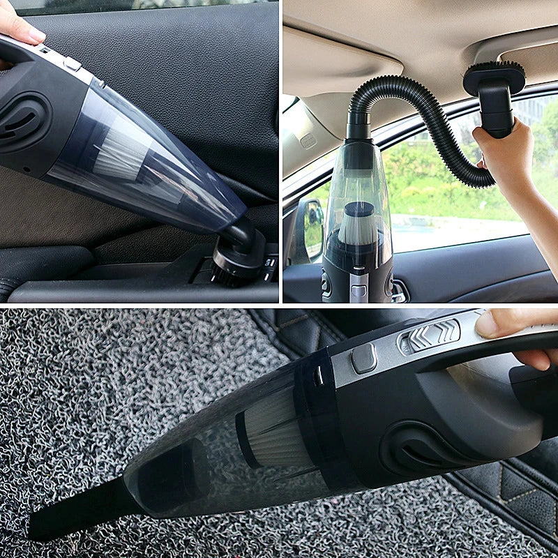 Aspiradora de mano inalámbrica, potente succión ciclónica, aspiradora portátil recargable para la limpieza del interior del coche y del hogar, incluyendo el pelo de mascotas.