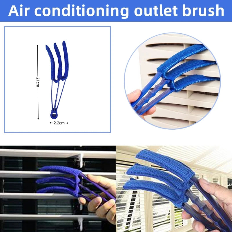 Juego de cepillos para detallado de automóviles. El kit de limpieza definitivo para el mantenimiento de las rejillas de ventilación. Cepillo para el desatasco de las salidas de aire del automóvil.